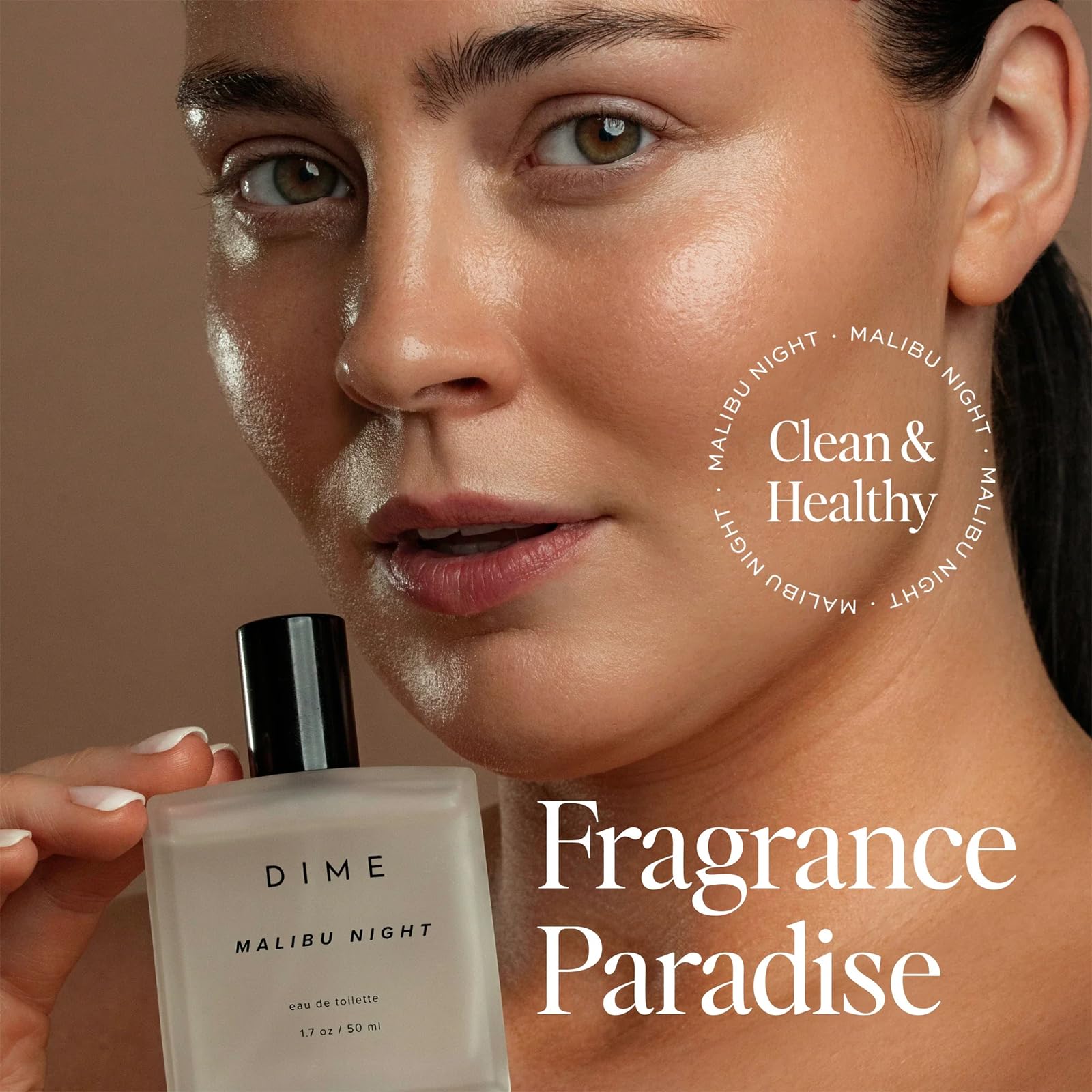 DIME Malibu Night label highlights clean, vegan, cruelty-free formulation.