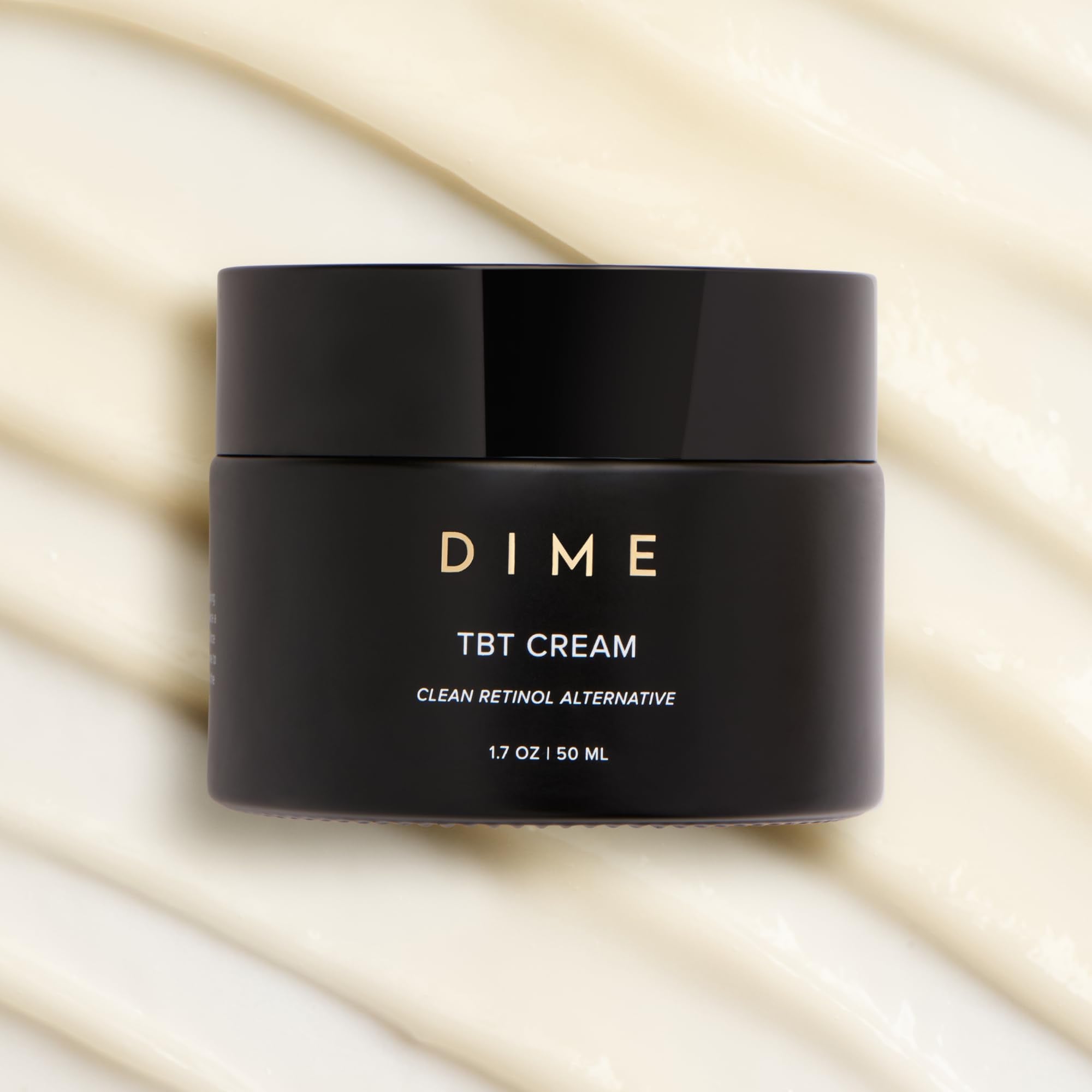 DIME Beauty TBT Cream application-spread shows fast absorption and comfortable feel.