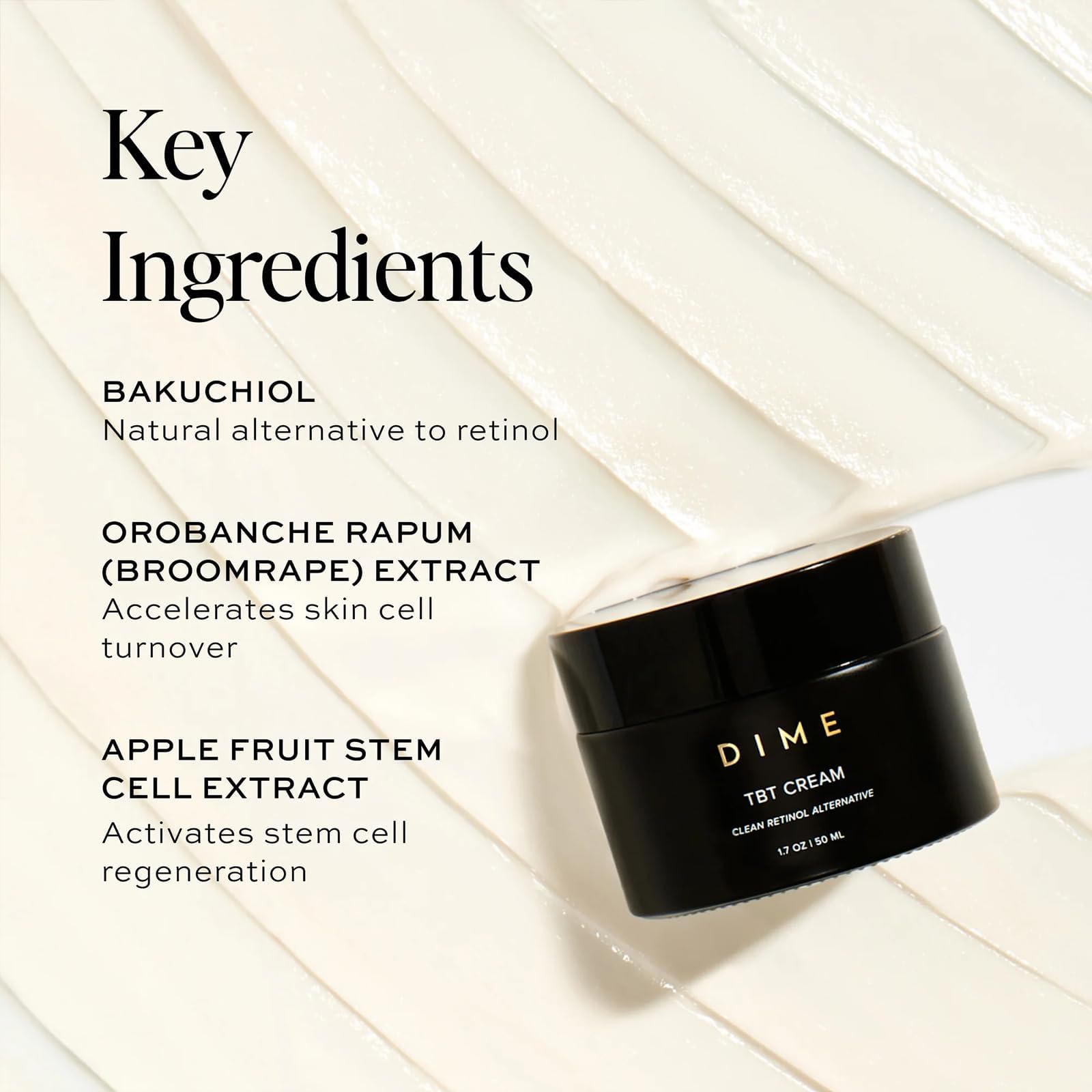 DIME Beauty TBT Cream packaging-recycled demonstrates sustainable packaging choices.
