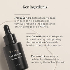 DIME TBT Serum being applied to the face in routine