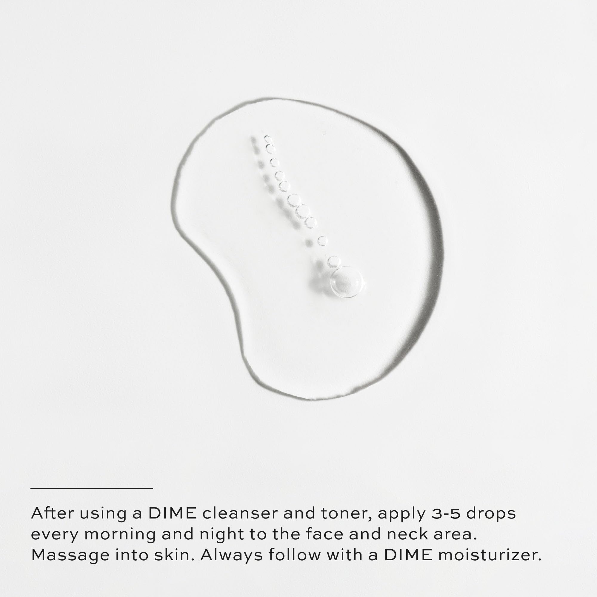 DIME TBT Serum ingredients visual highlights mandelic acid and bakuchiol