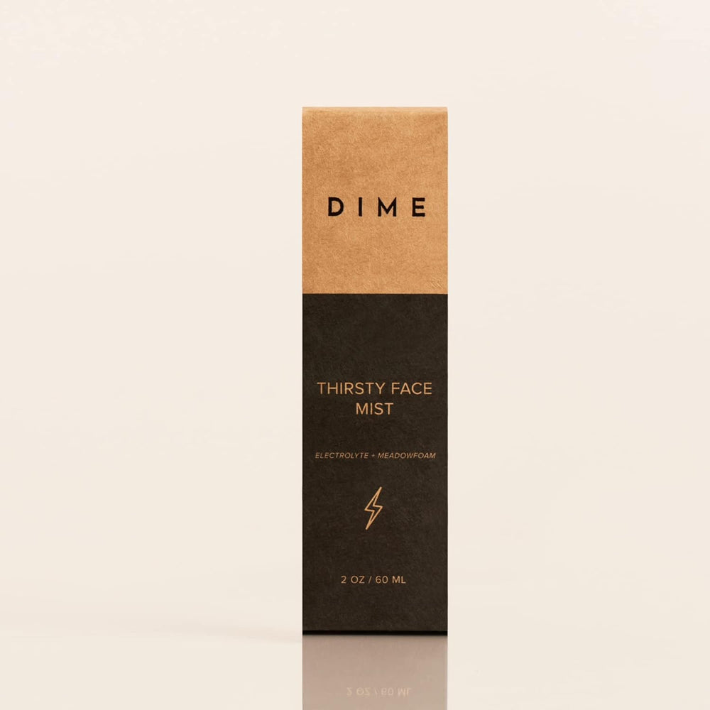 DIME Thirsty Face Mist on-the-go use for midday refresh.