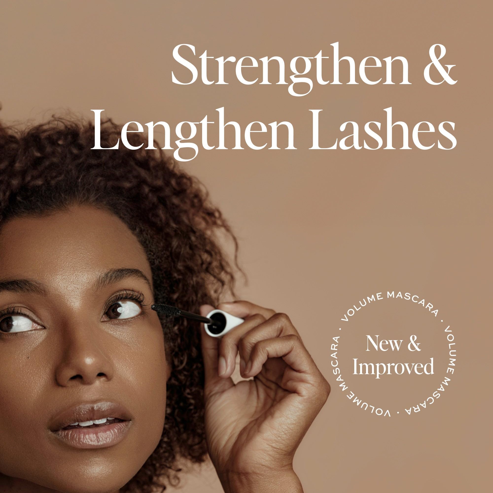 DIME Beauty Volume Mascara bottom lashes application shows cohesive full-lash look.