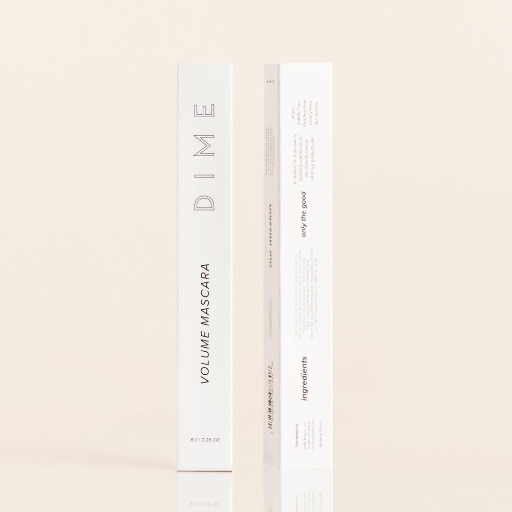 DIME Beauty Volume Mascara vegan cruelty-free badge confirms ethical cosmetics.