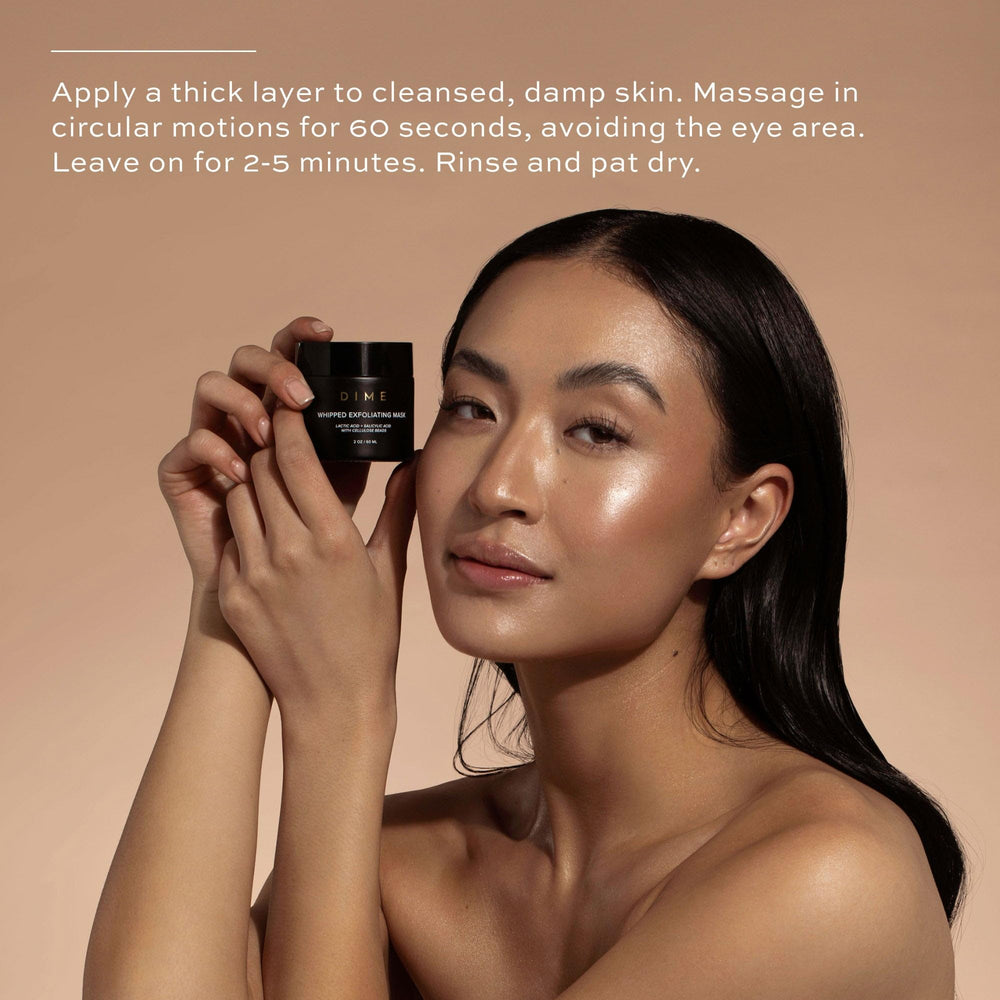 DIME Beauty Whipped Exfoliating Mask after-use skin feels soft and revitalized