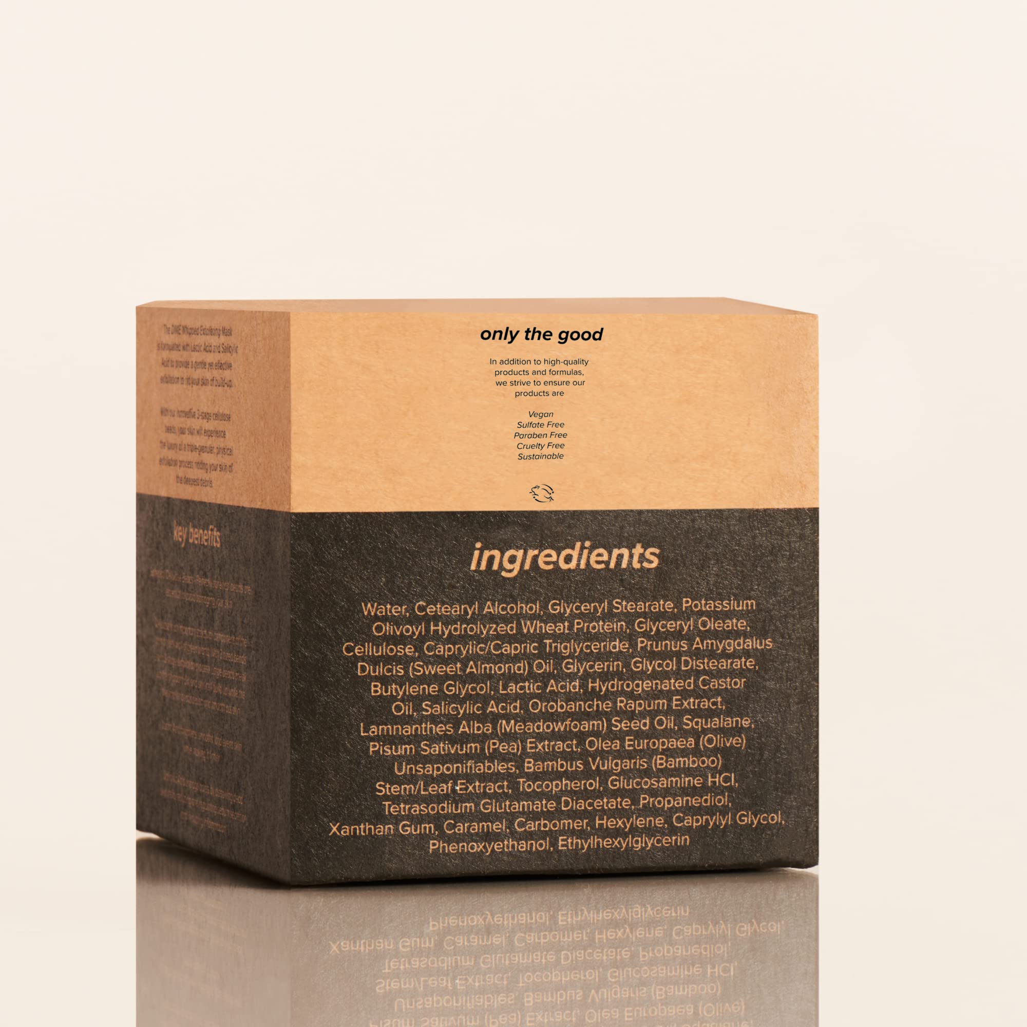 DIME Beauty Whipped Exfoliating Mask spherical beads closeup highlights three-phase exfoliation for refined texture