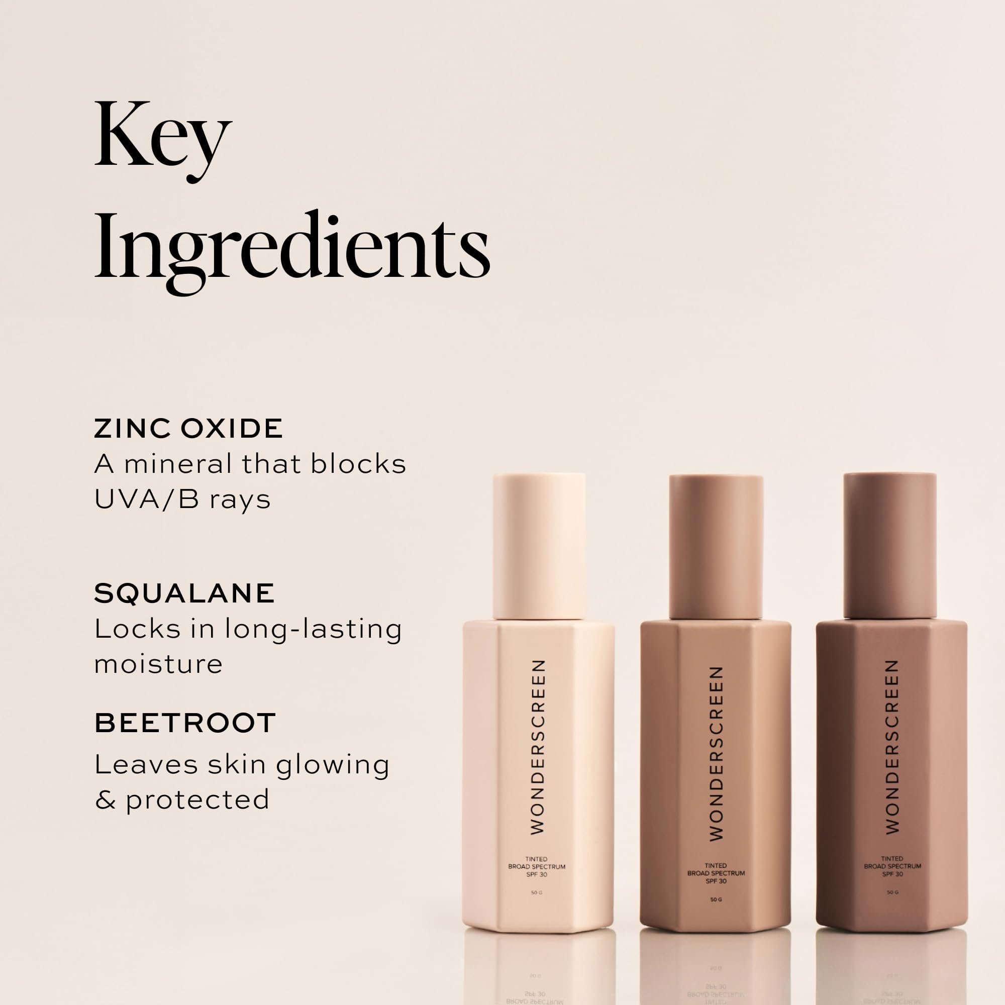 DIME Beauty Wonderscreen beetroot-squalane ingredients highlight hydration and natural tint