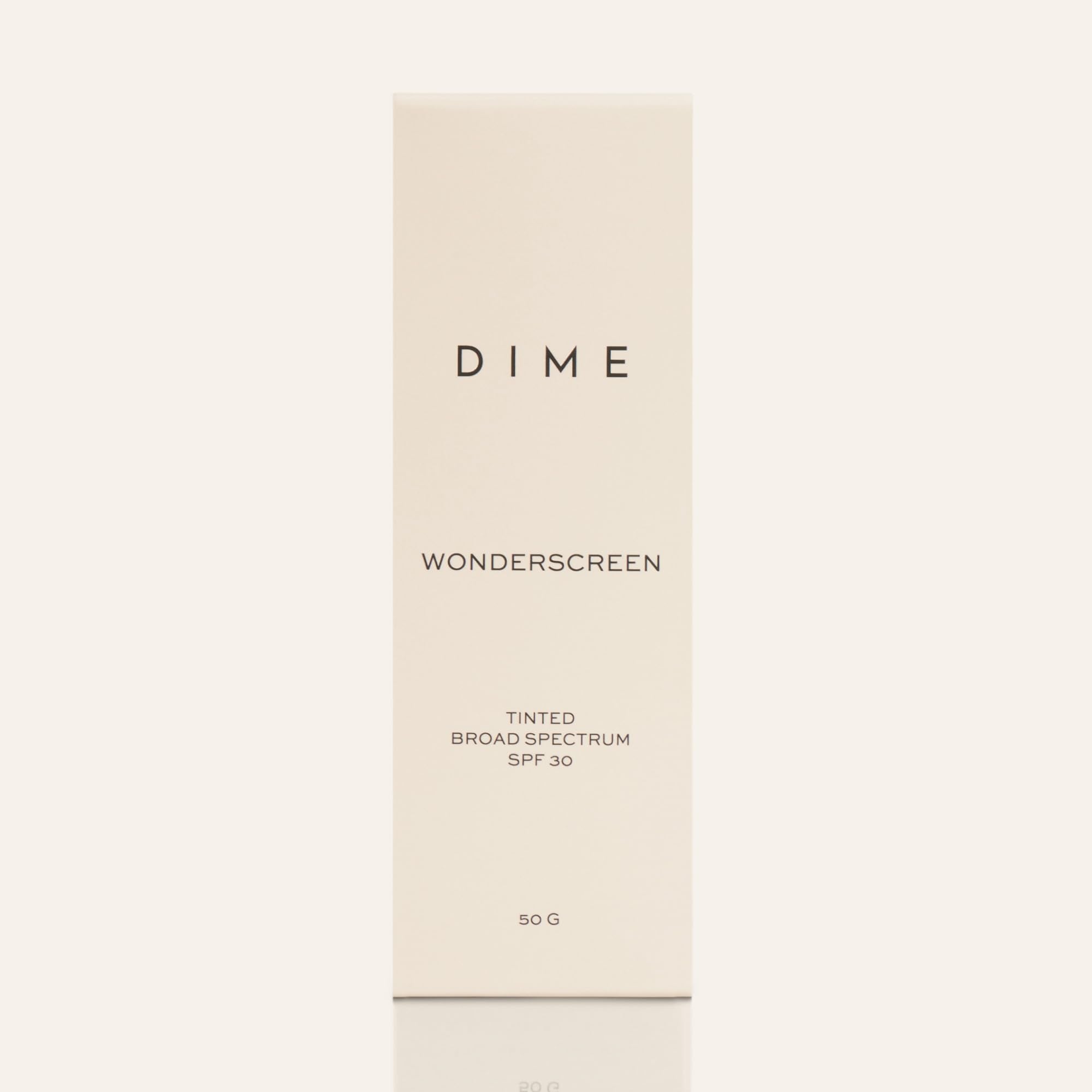 DIME Beauty Wonderscreen sustainable packaging emphasizes eco-friendly design