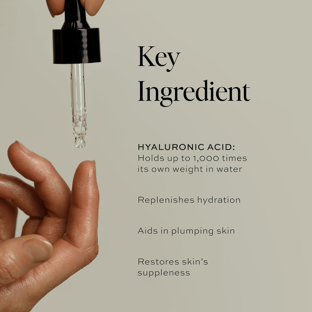 DIME Hyaluronic Acid Serum label detail reinforces clean-ingredient messaging.