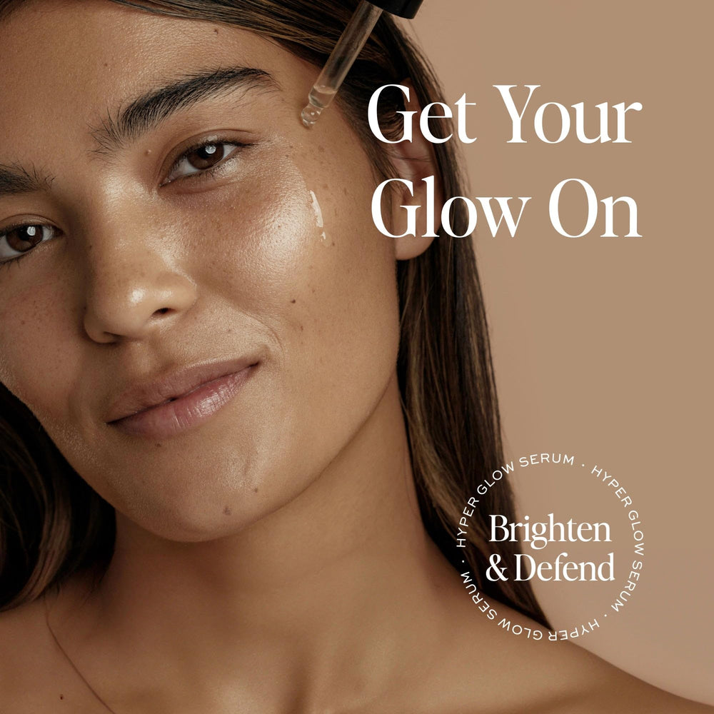 DIME Hyper Glow Serum in-hand massage shows easy rubbing to a dewy glow.