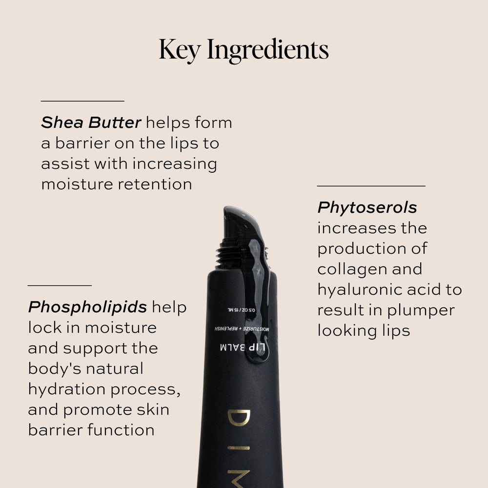 DIME Lip Balm creamy gloss finish enhances lips with subtle shine.
