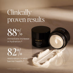 DIME TBT Eye Cream texture swirl highlights rich, nourishing formula.