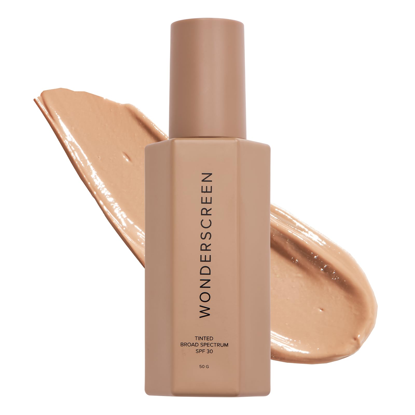 DIME Wonderscreen tinted bottle showing universal shade for natural coverage