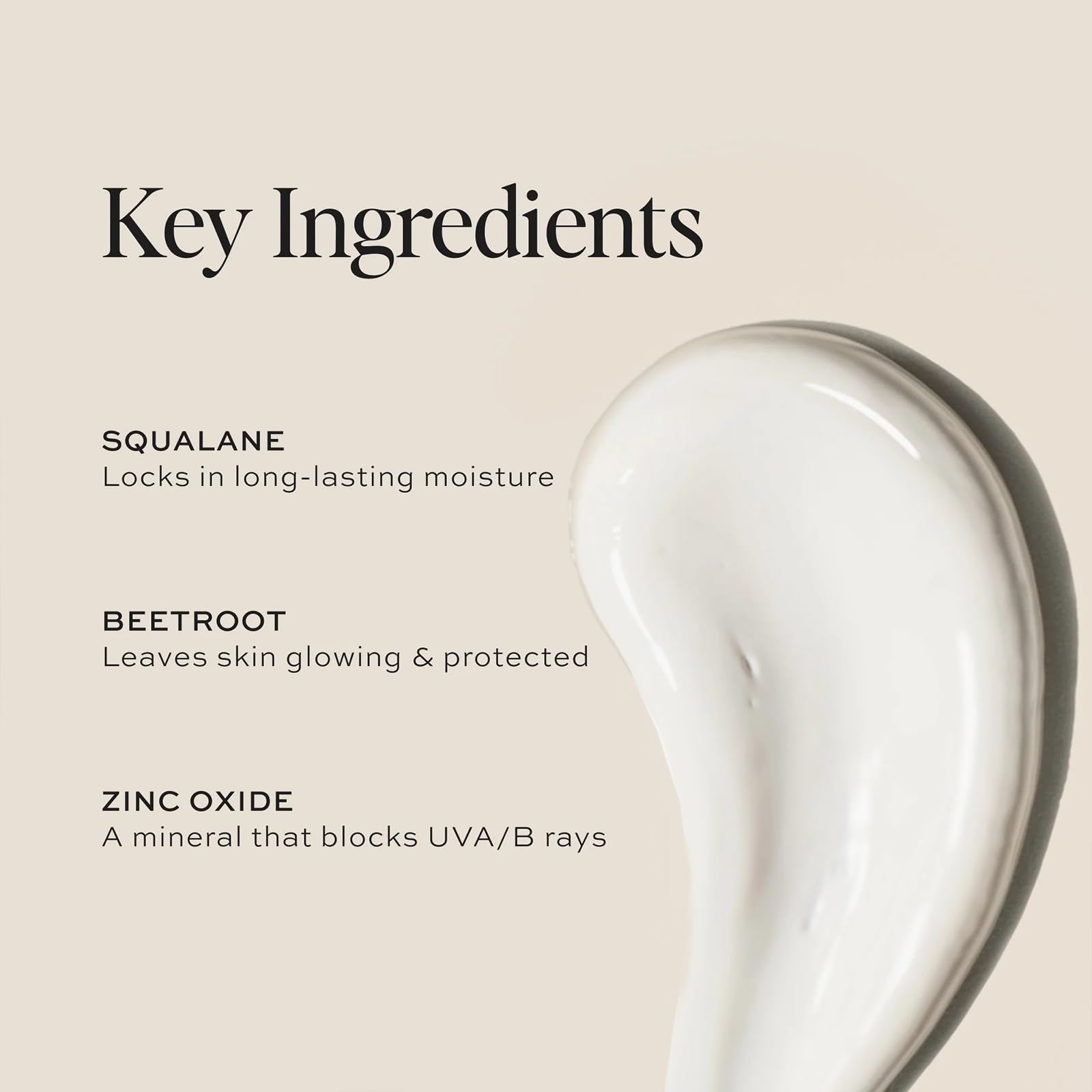 DIME Wonderscreen close-up shows zinc-based formula for broad-spectrum protection
