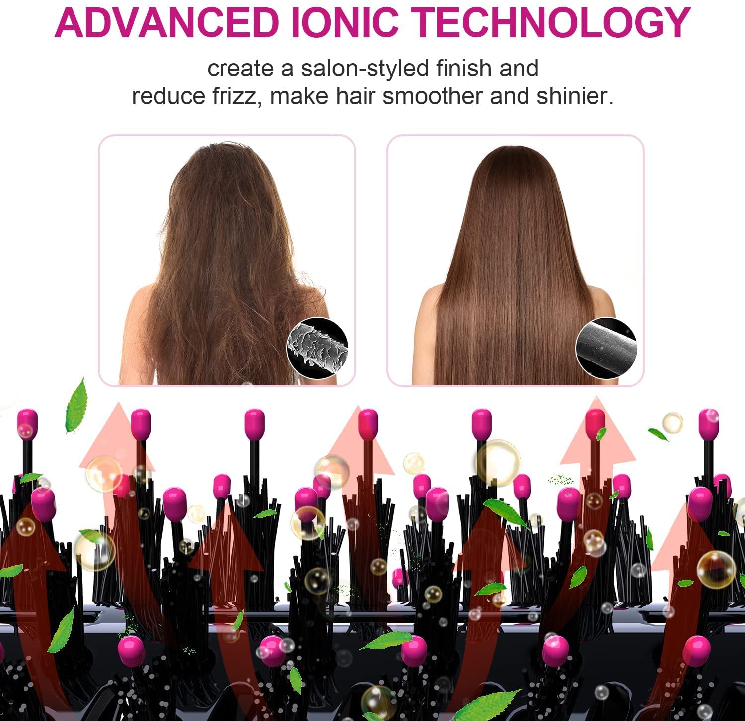 Dimecano hair dryer brush offers three heat settings and a cool option