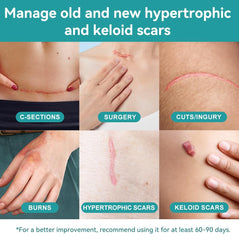Dimora silicone scar sheet packaging highlights easy at-home scar treatment.