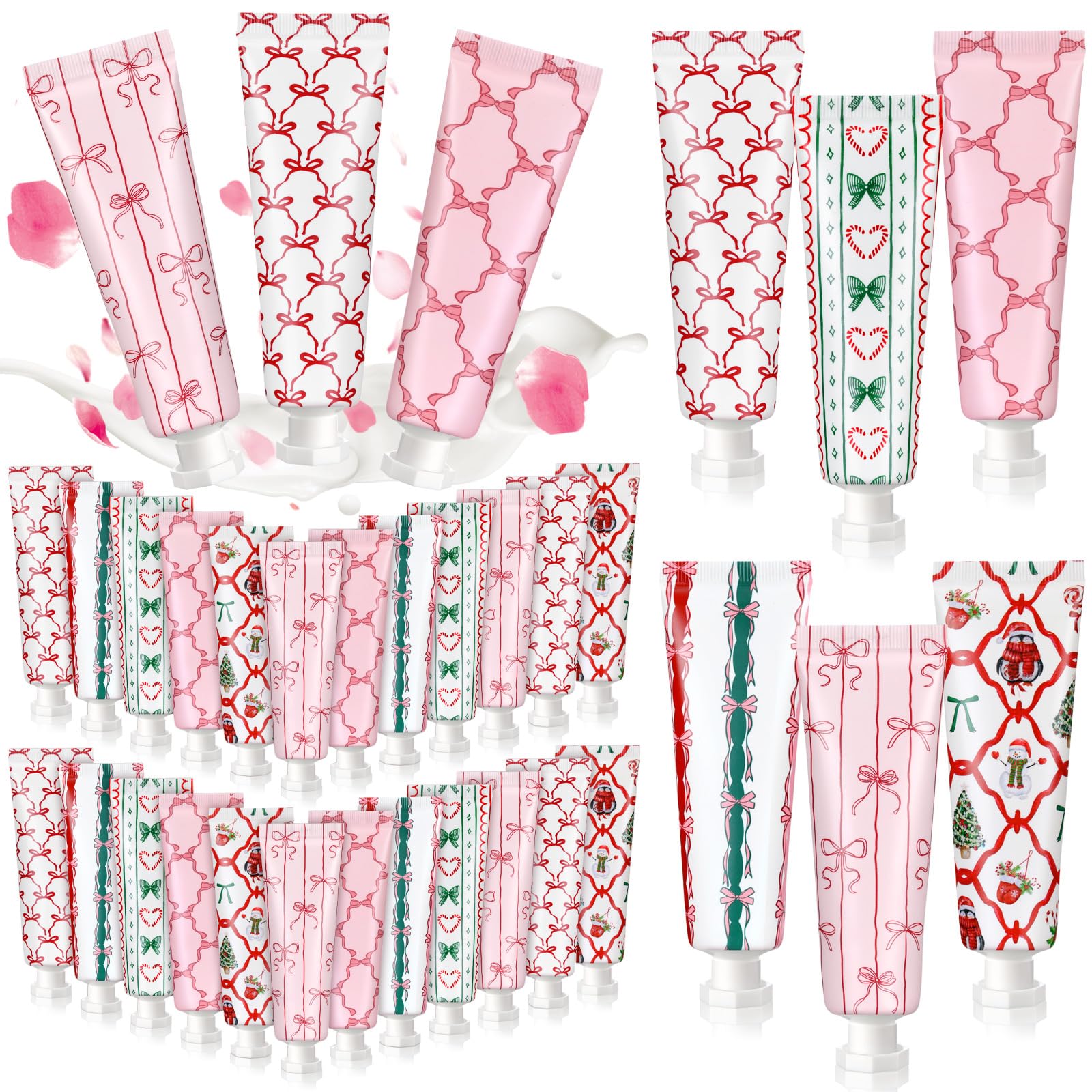 Dimsile pink bow hand cream 30ml 48-pack ready for gifting and stocking.