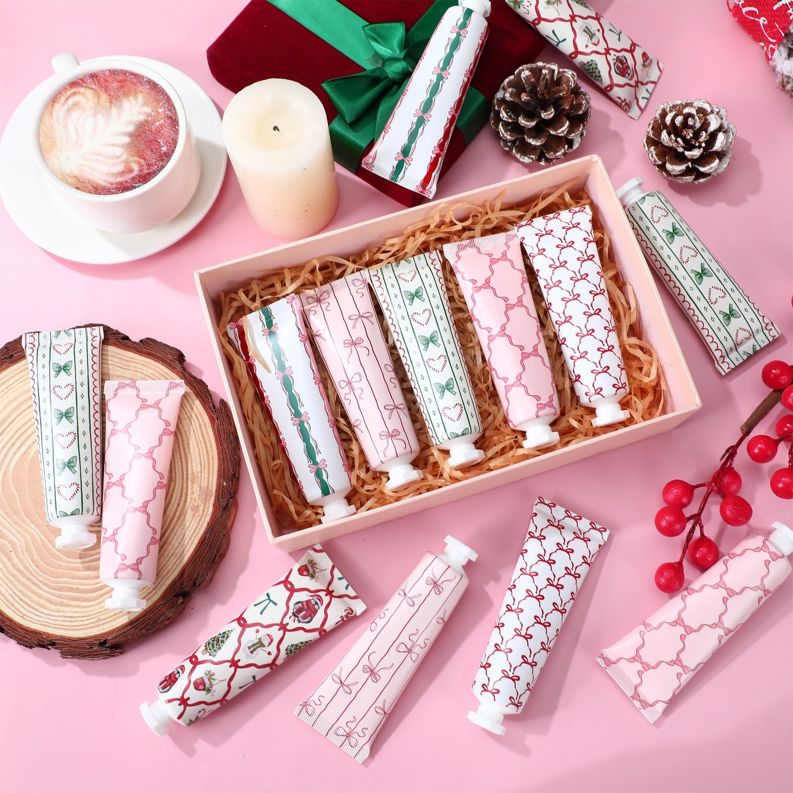 Dimsile pink bow hand cream honey apple scent ideal for everyday moisture