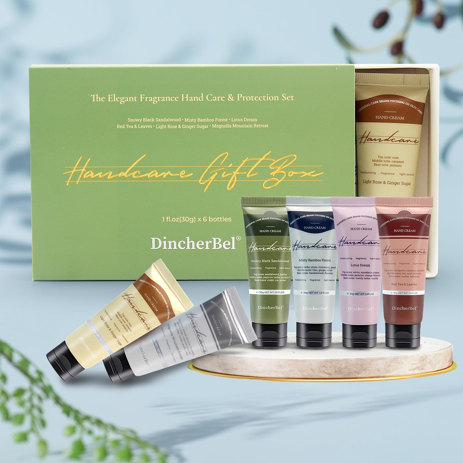 DincherBel magnolia-mountain-retreat cream evokes spa-like calm and lasting fragrance