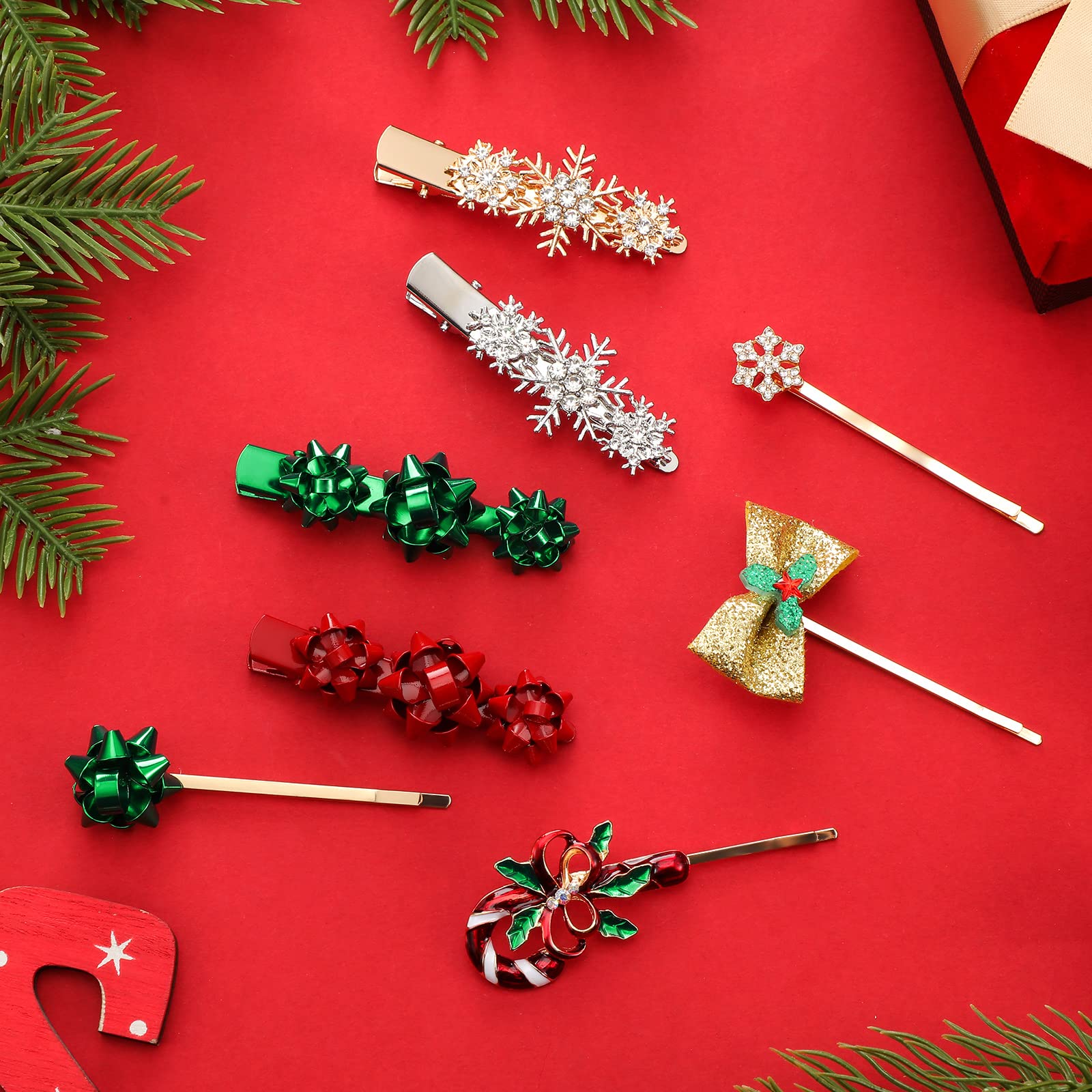 Dingion Christmas bow hair clip offers cute, versatile styling for daily wear.
