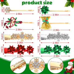 Dingion candy cane hair clip adds cheerful color accents for outfits.