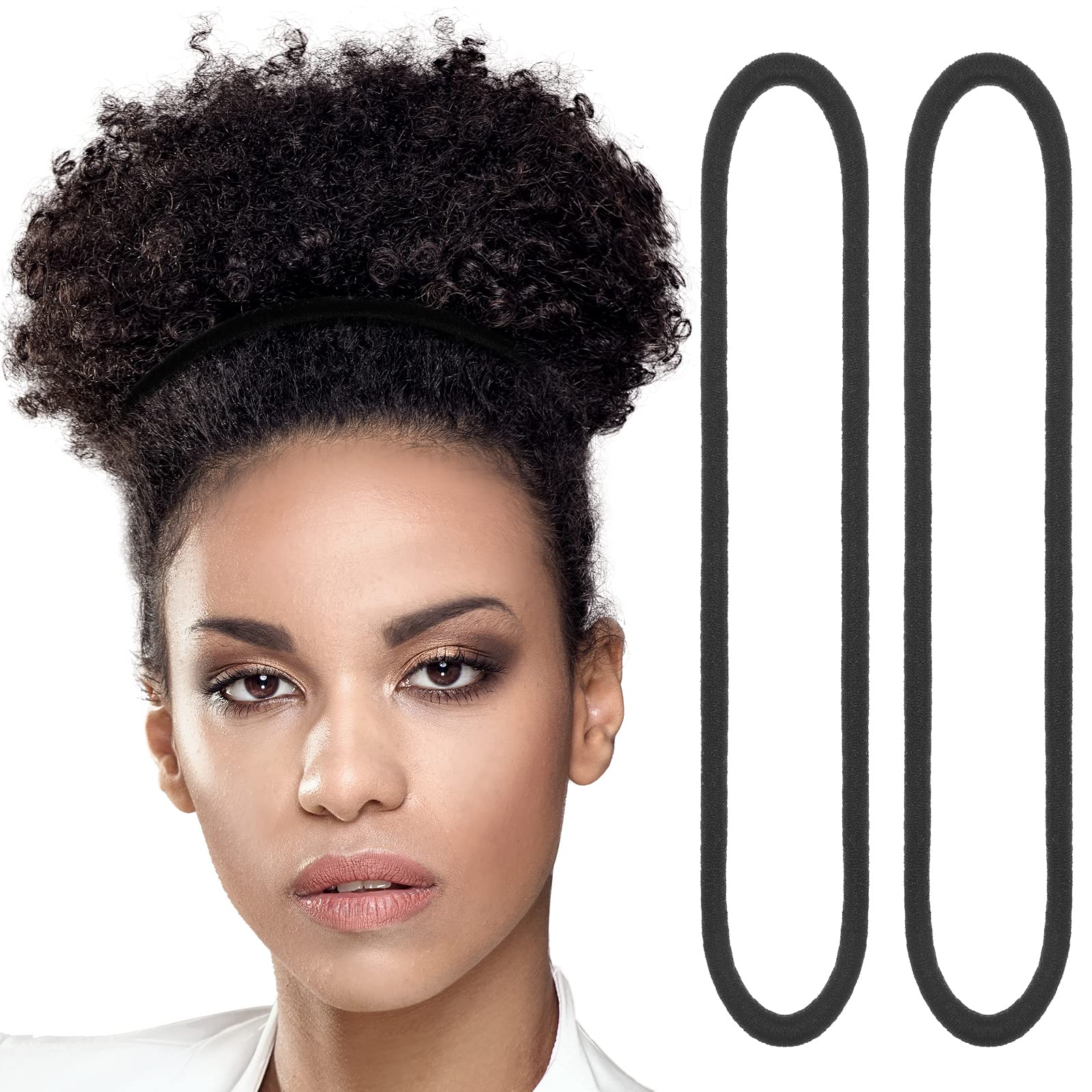 Dingion extra long hair tie close-up shows durable elastic for thick hair