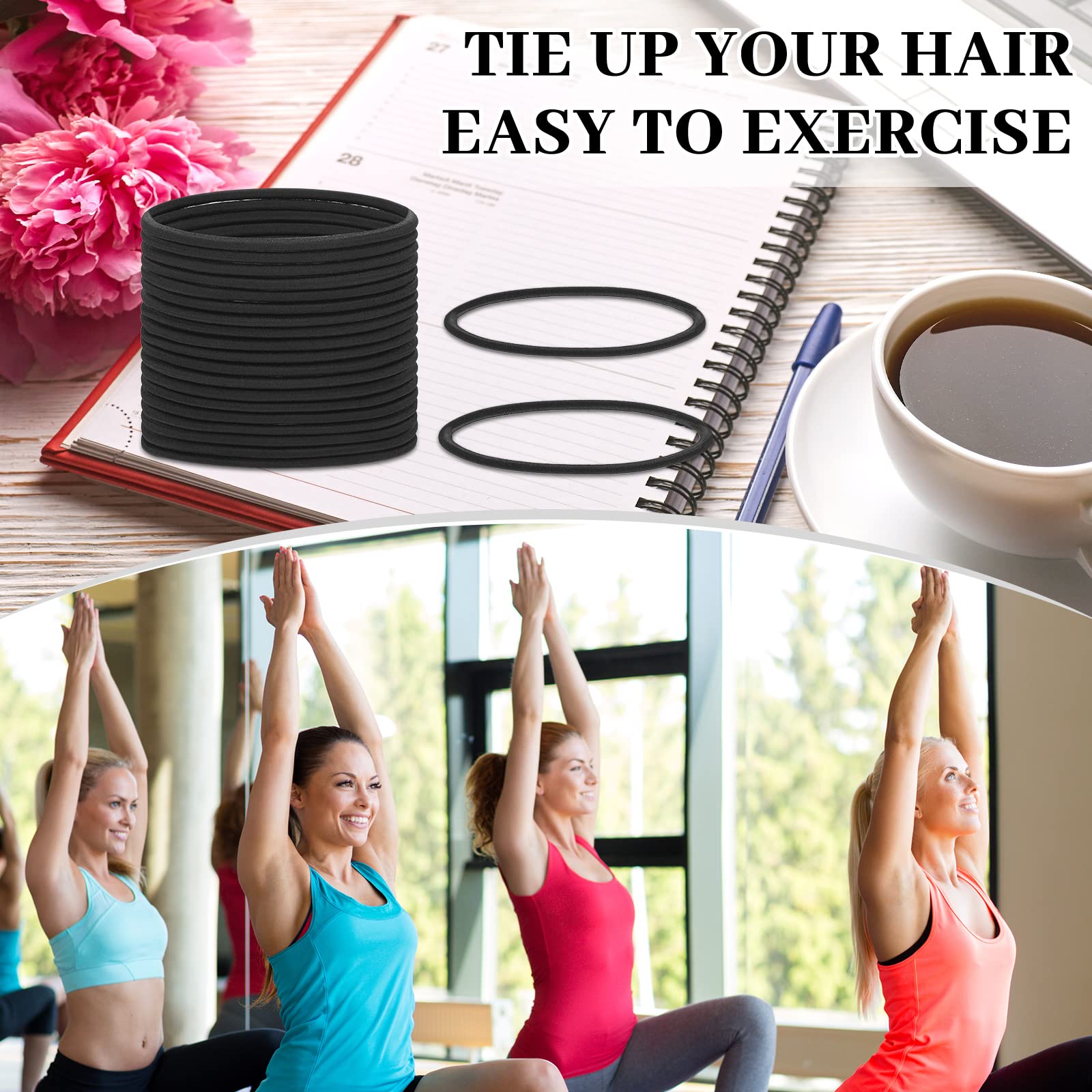 Dingion black hair ties pair with everyday outfits