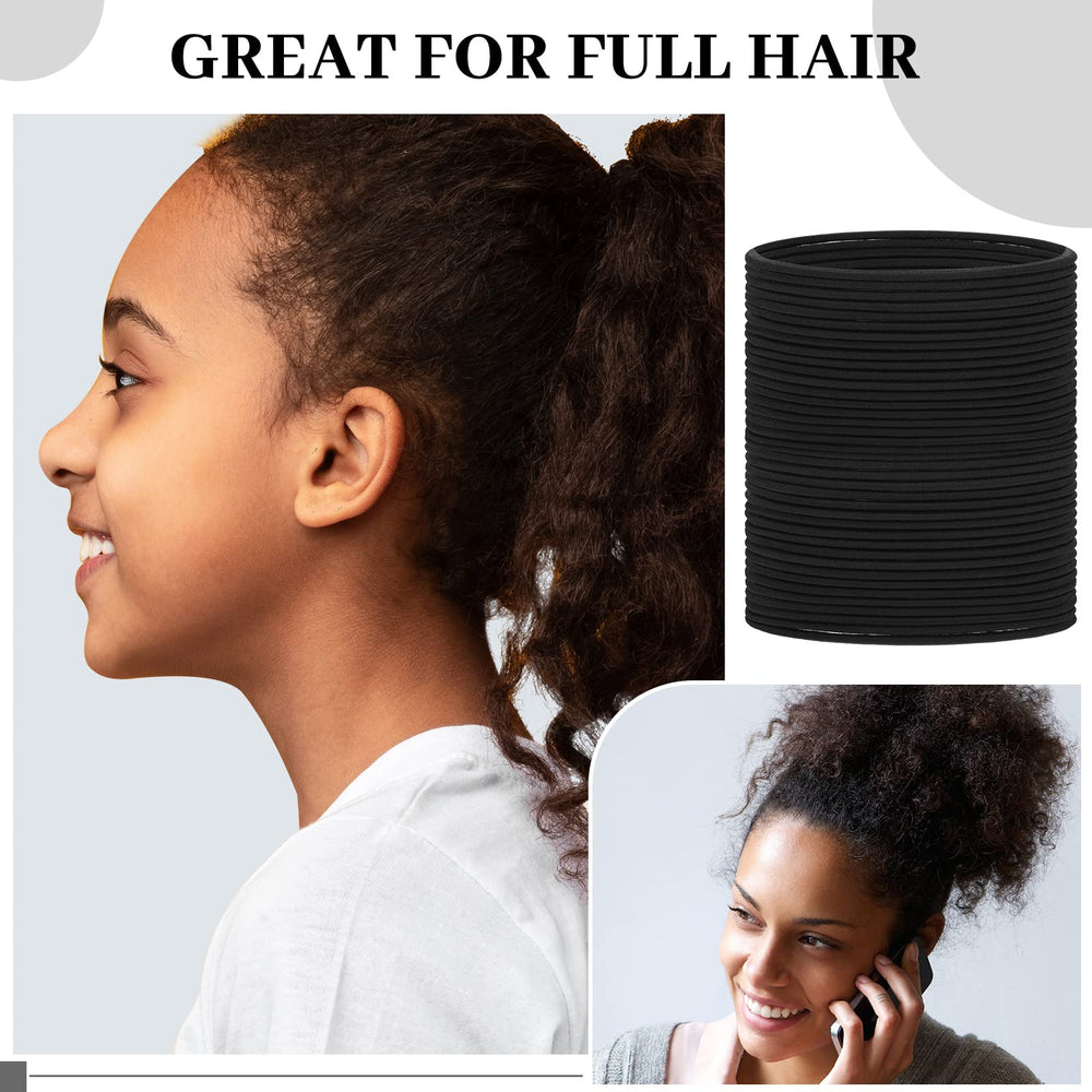 Dingion hair tie worn in long hair for secure ponytail
