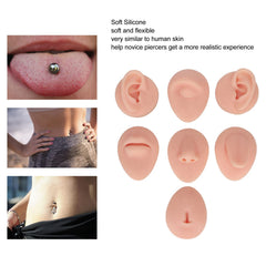 Dioche soft silicone model nose for practice and piercing alignment demonstrations.