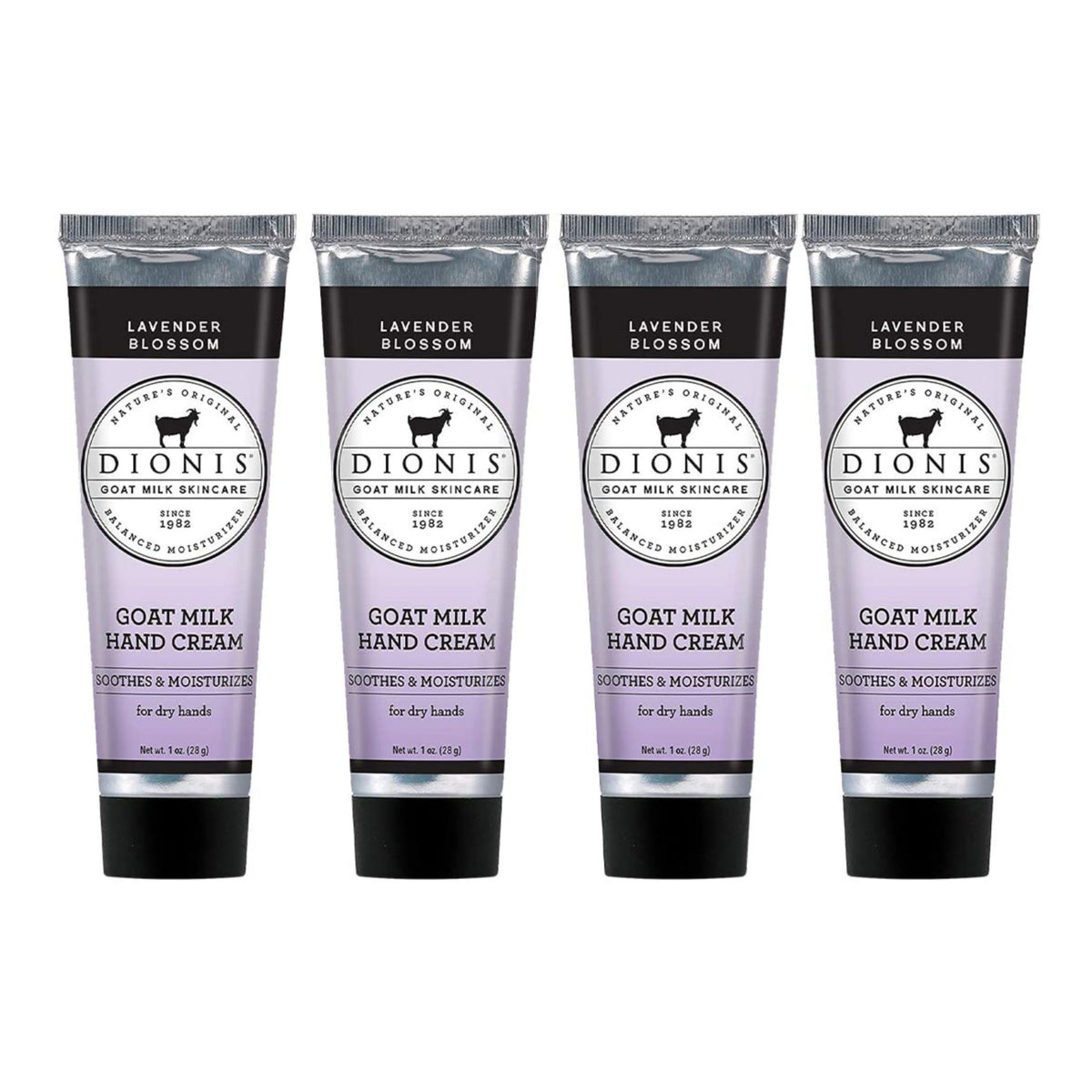 Dionis Goat Milk Hand Cream Lavender Blossom Travel Set hydrates on the go.