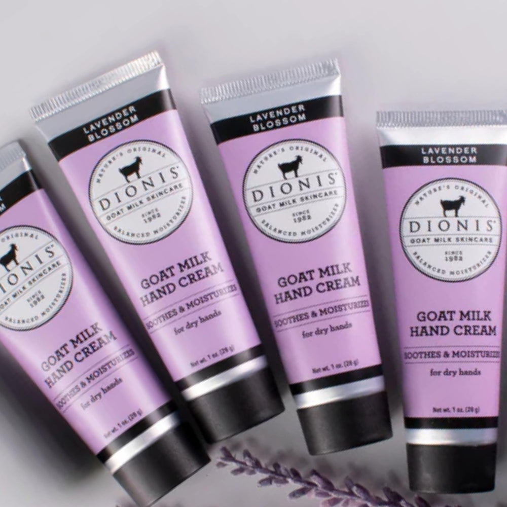Dionis Lavender Blossom scent notes offer calming aromatics during hand care.