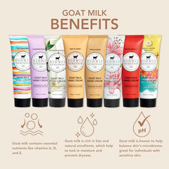 Dionis goat milk hand cream travel-size collection ready for purse or desk