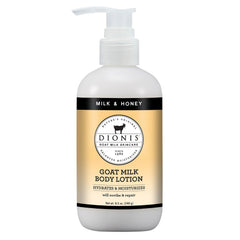 Dionis Goat Milk Hydrating Lotion bottle shows rich moisture for daily skin hydration