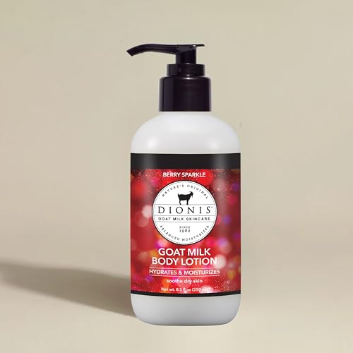 Dionis Goat Milk Lotion paraben-free and sulfate-free formula supports gentle care.