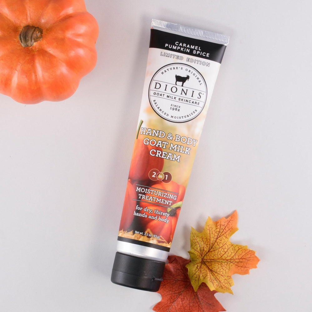Dionis goat milk nourishing vitamins label emphasizes skin-supporting nutrients.