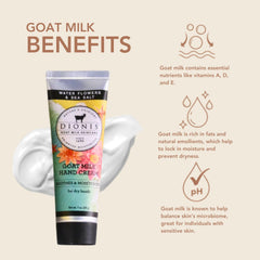 Dionis hand cream texture on skin suggesting lasting moisture without heaviness.