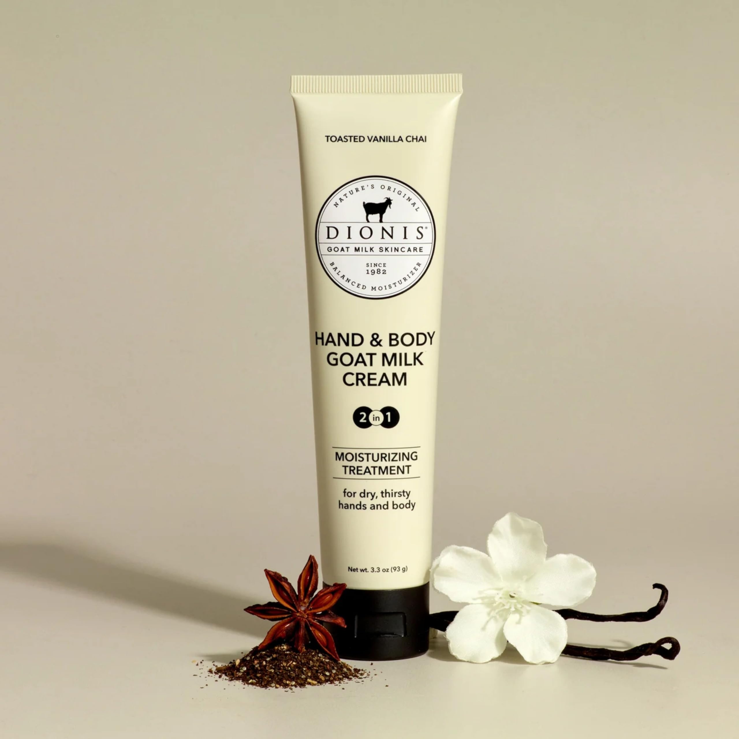 Dionis goat-milk-ingredients close-up highlights protein, vitamins, and gentle hydration.