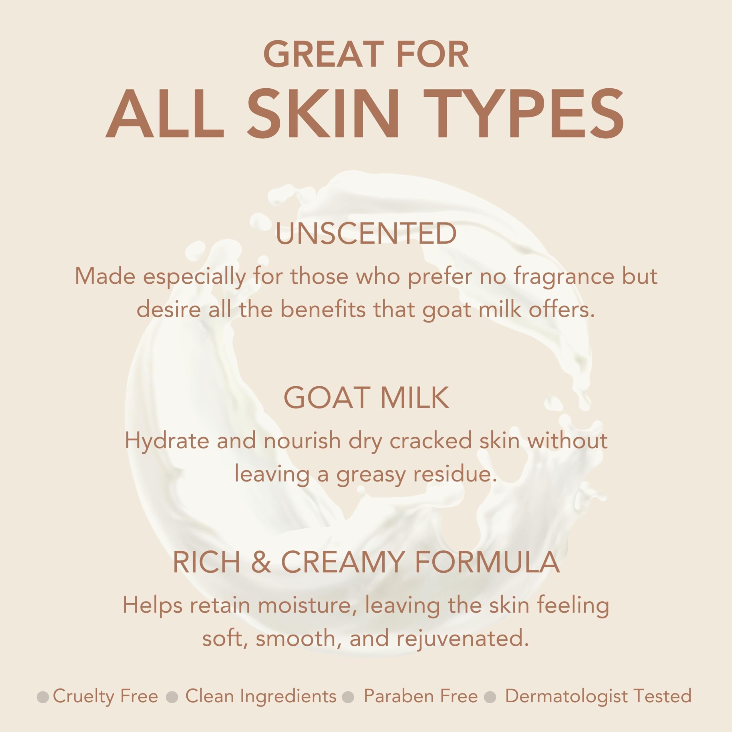 Dionis unscented lotion skin finish shows smooth, non-greasy feel