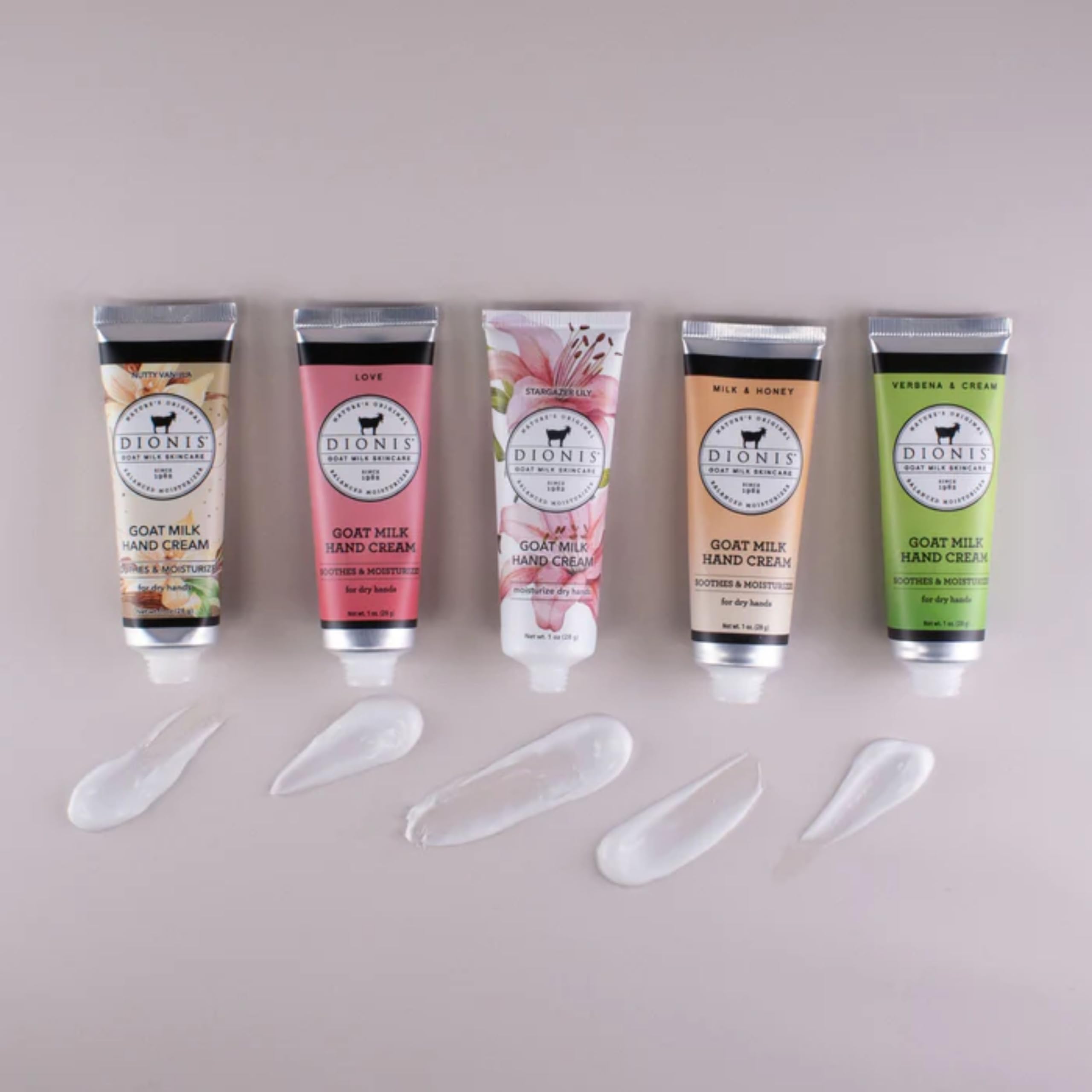 Dionis Verbena & Cream travel hand cream for refreshing scent.