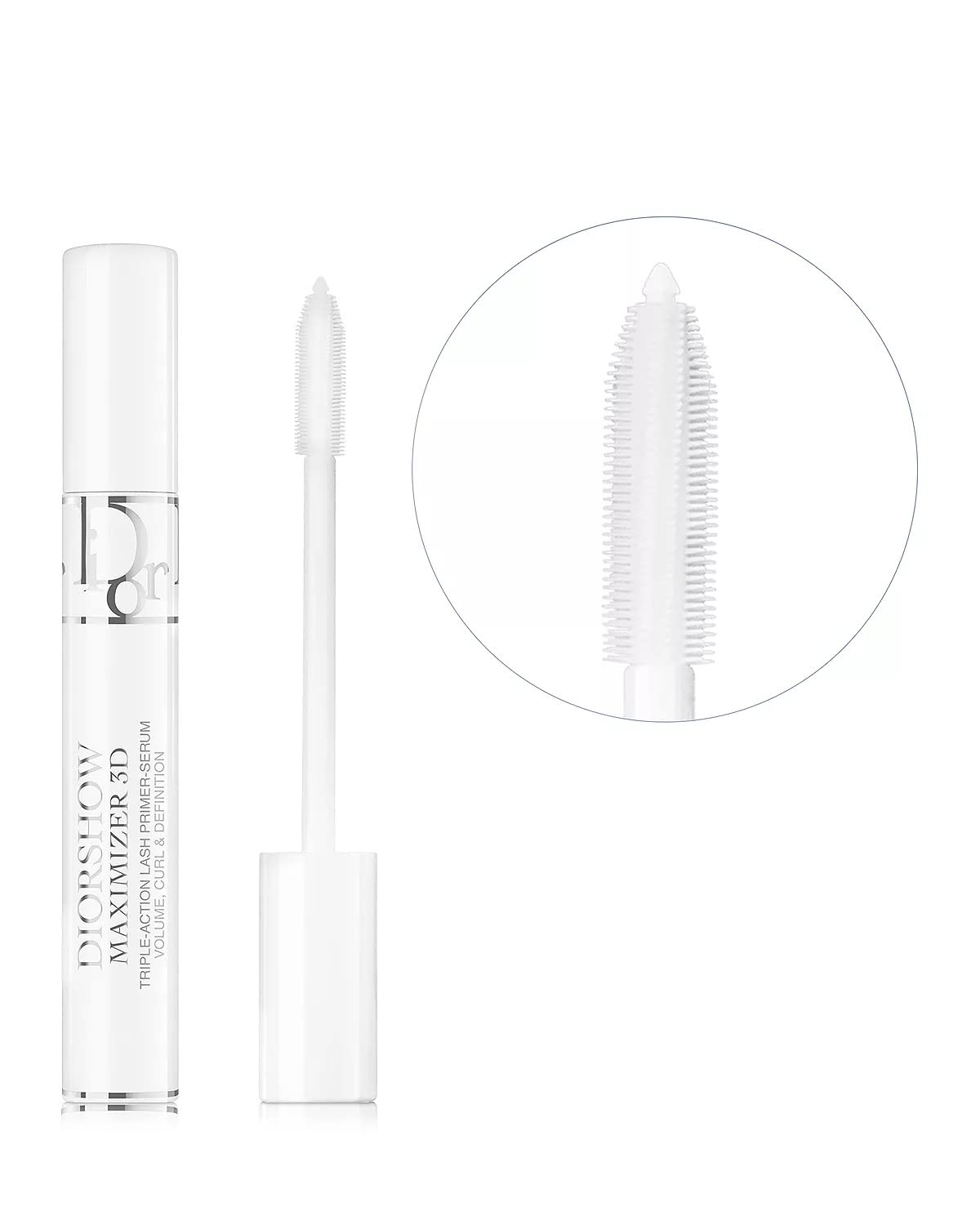 Dior Diorshow Maximizer air-pumped texture coats lashes with a dense, airy film.