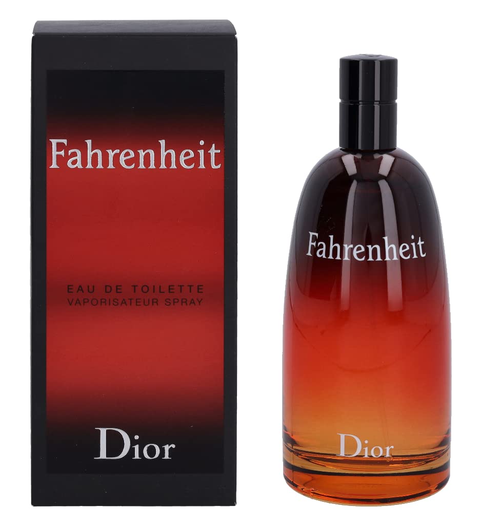 Dior Fahrenheit bottle front view highlights classic design for gifting and everyday wear.
