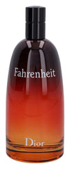 Dior Fahrenheit bottle side view shows elegant silhouette for collection display and personal fragrance.