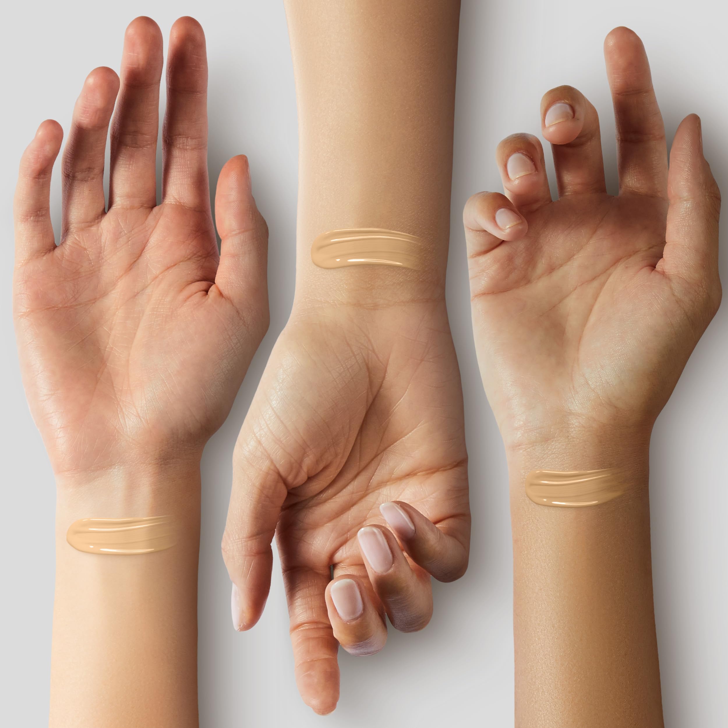 Dior Forever Skin Glow on-skin tone demonstrates natural glow in daylight.