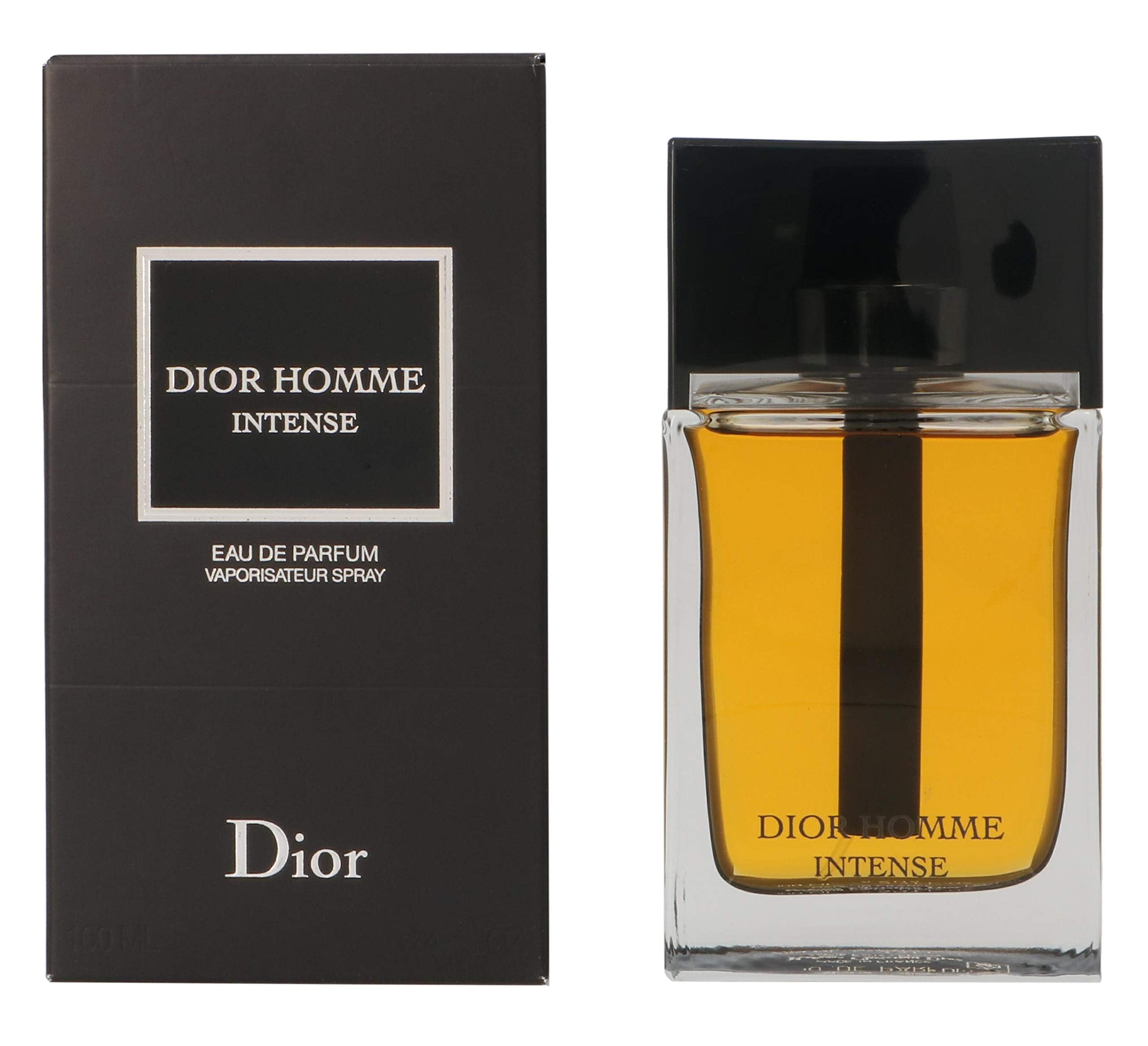 Dior Homme Intense packaging varies, signaling premium gifting presentation.
