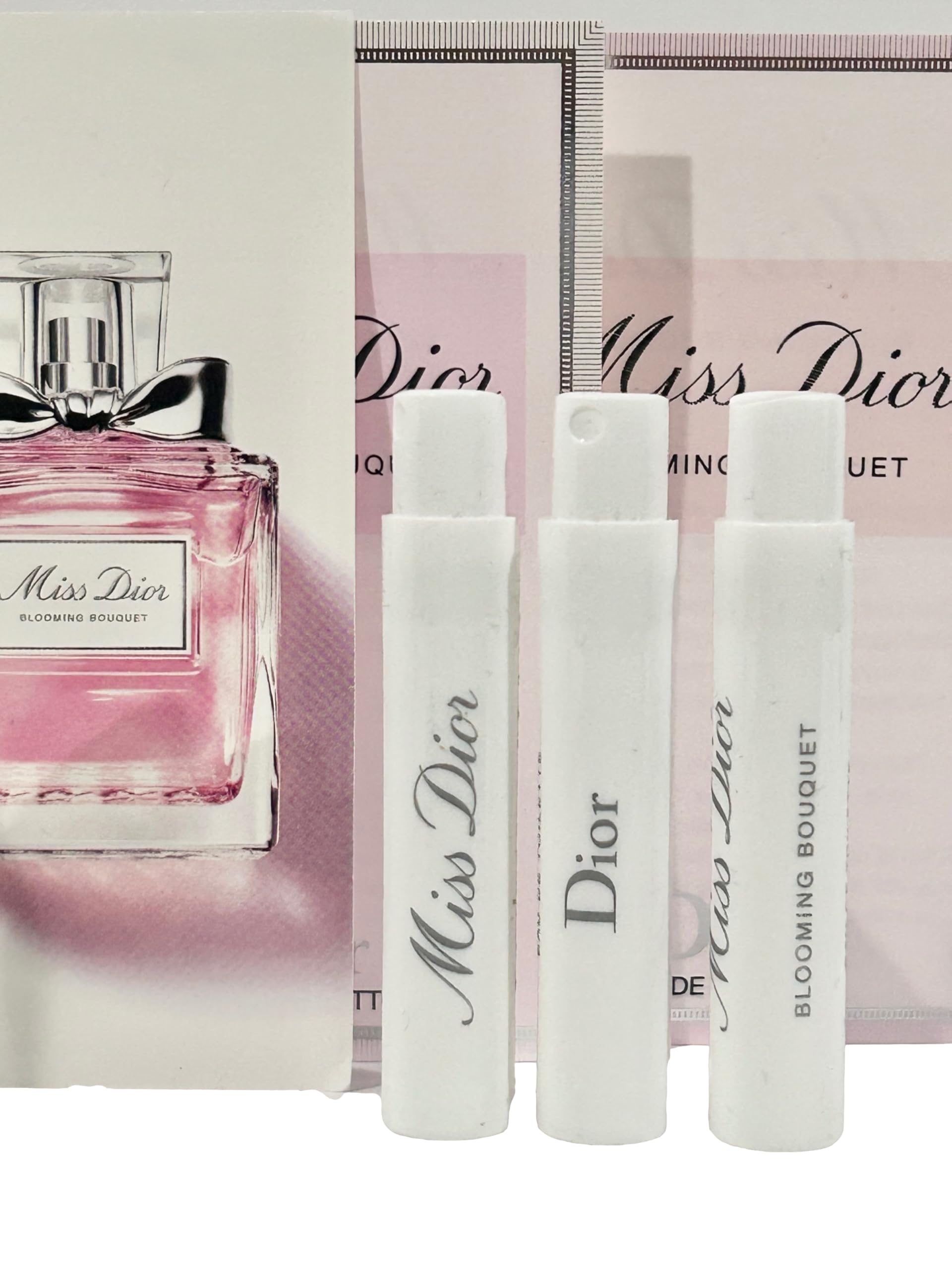 Dior Miss Blooming Bouquet label on 1ml sample for gifting.
