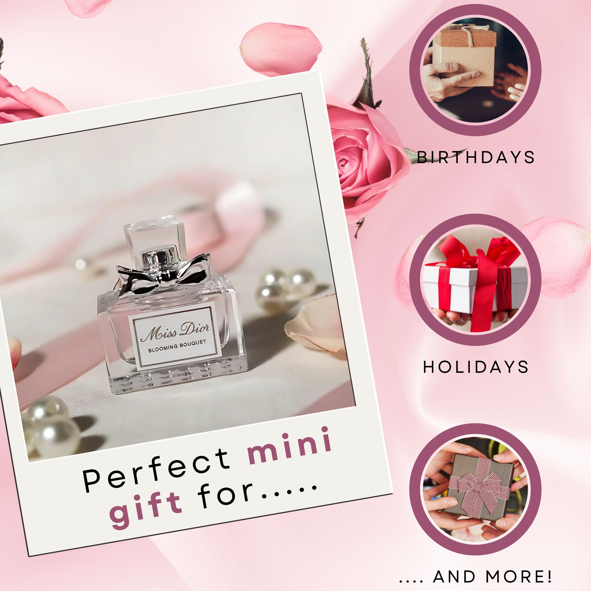 Dior Miss Dior Blooming Bouquet compact travel size designed for purses.