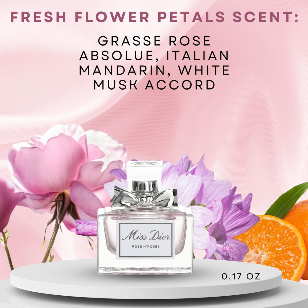 Miss Dior Rose N' Roses rose closeup shows petals and fragrance cues.