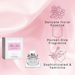 Miss Dior Rose N' Roses white musk detail suggests lasting warmth.