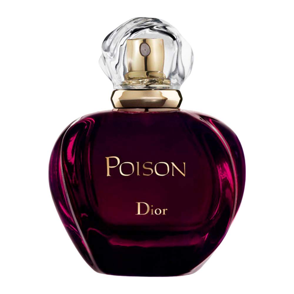 Dior Poison bottle closeup for romantic evenings.