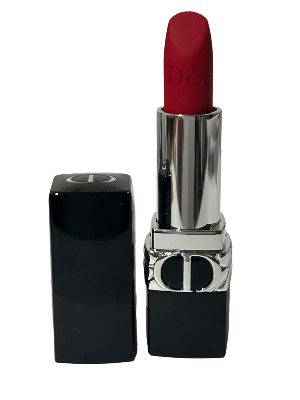 Dior Rouge Lipstick 999 Matte full-size front view for bold matte lips and long-lasting color.